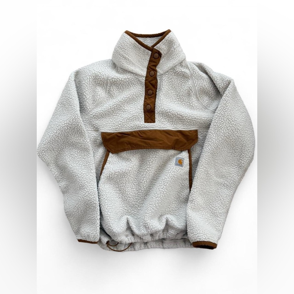 Carhartt Gray and Brown Fleece Sweatshirt